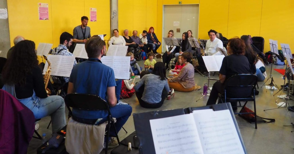 Assaig conjunt banda de música