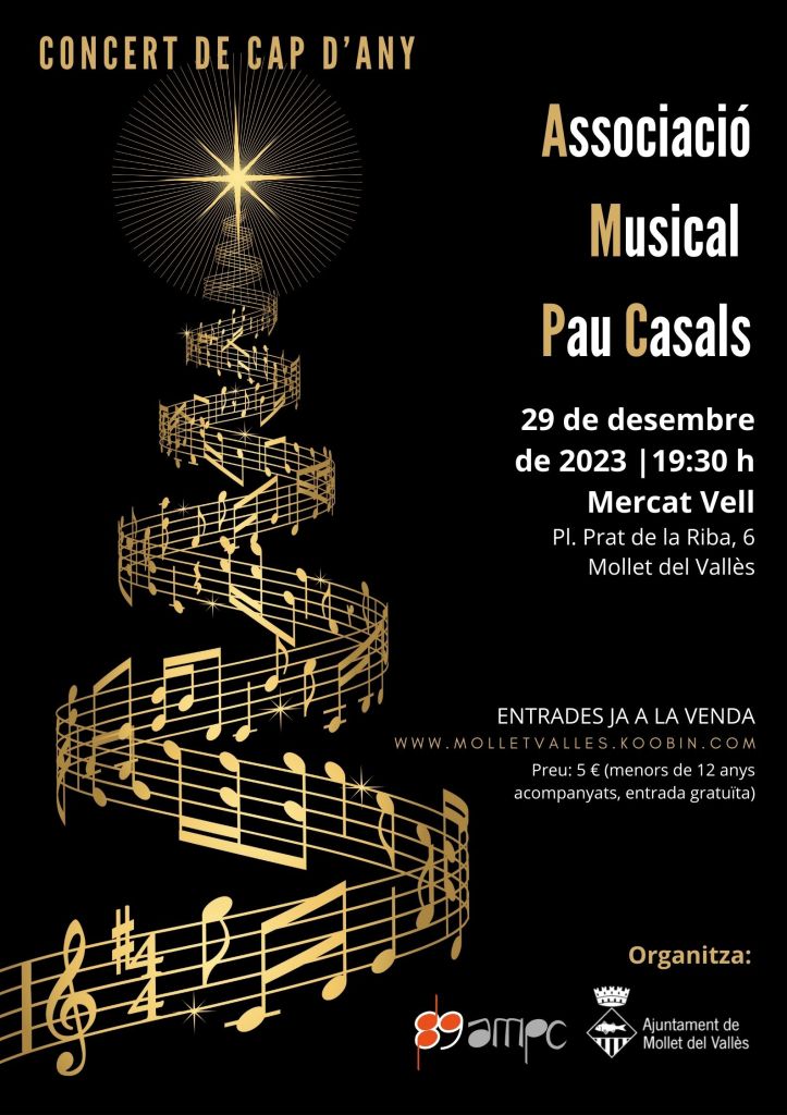 Cartell concert cap d'any banda mollet