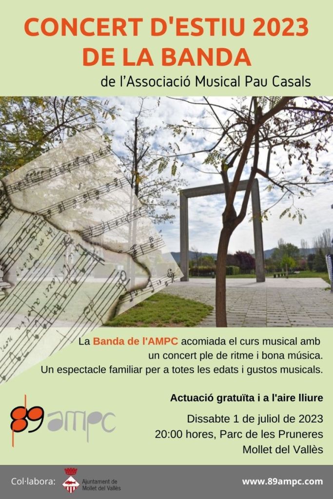 Cartell concert d'estiu 2023