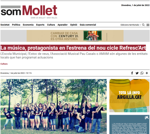 Notícia concert fi de curs 2022