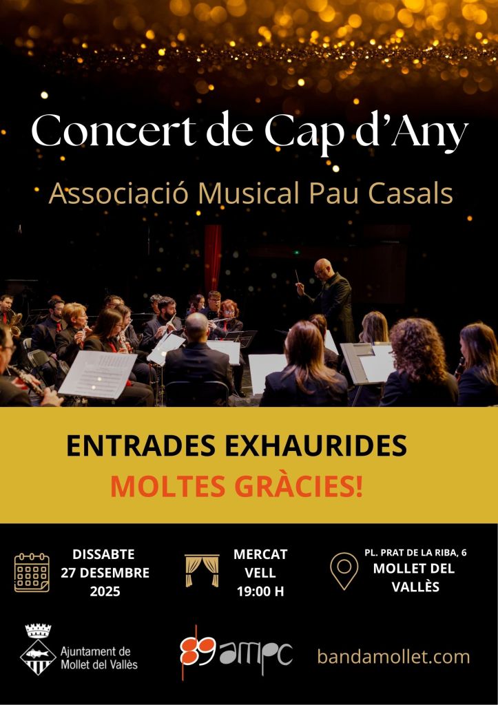 Cartell Cap d'Any 2025 entrades exhaurides